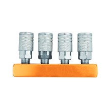 4vias horizontales acoplador rapido para macho 1/4"